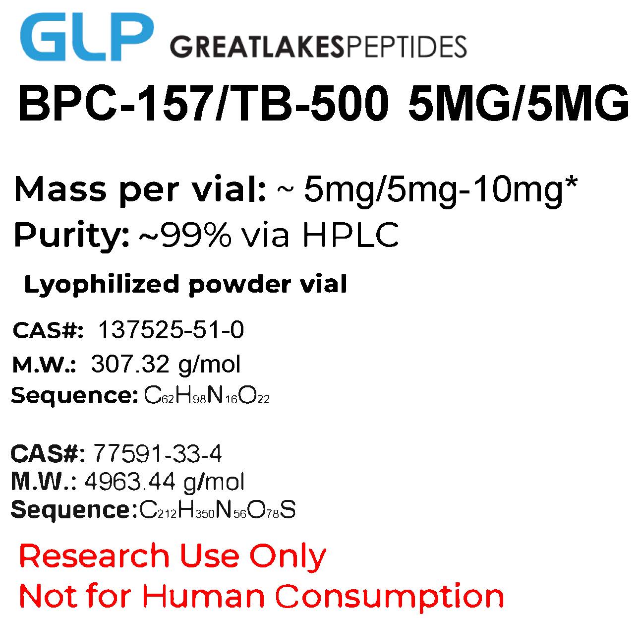 BPC-157/TB500 5/5mg