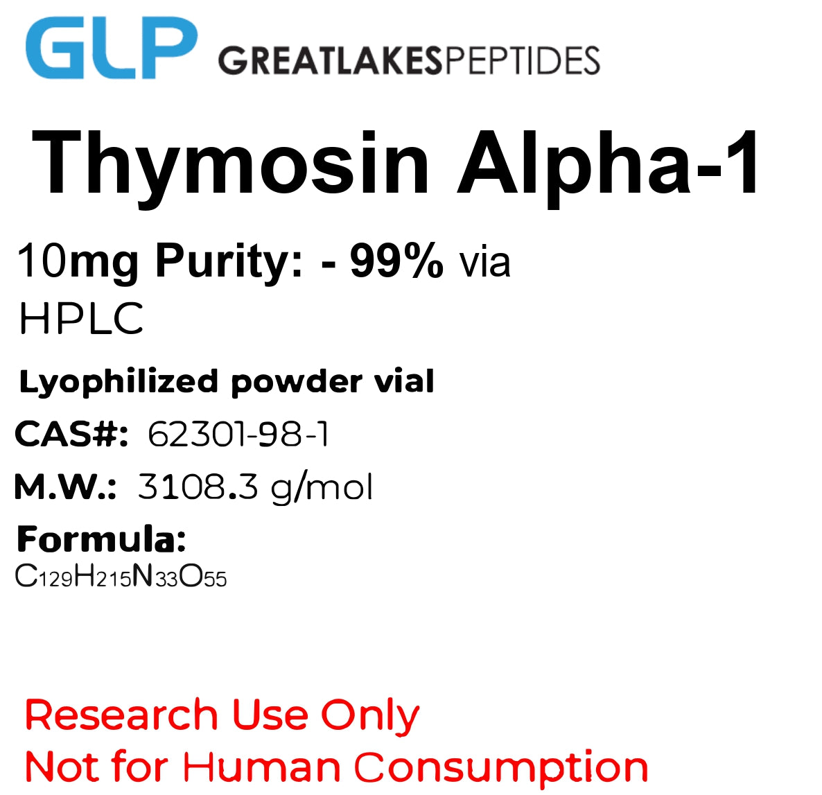 Thymosin Alpha-1 10mg
