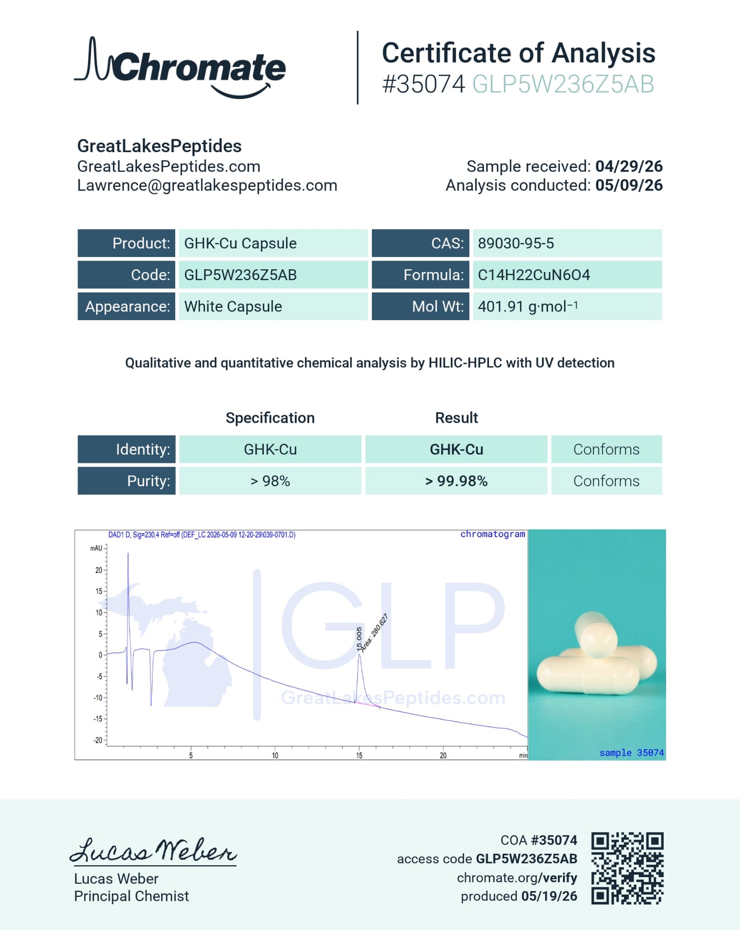 GHK-Cu  3mg x 60 Capsules